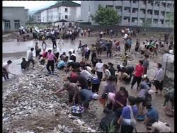 Dramatic pictures of floods outsde Pyongyang News Clip