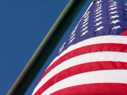 Scenic shots of the Marine Corps War Memorial in Washington, D.C. showing the raising of a flag on Iwo Jima. Stock Footage