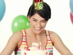 Happy woman on her birthday Stock Footage