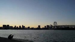 Rainbow Bridge Timelapse, Tokyo, Japan Stock Footage