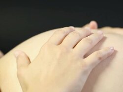 pregnancy - abdomen Stock Footage