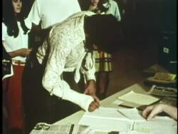 Voters including U.S. Senator George McGovern cast their ballots during the 1972 presidential elections. News Clip