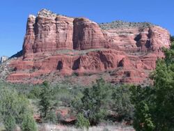 Sedona rock formation Stock Footage