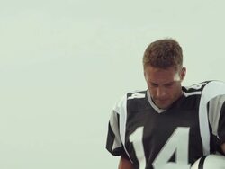 CU, American football referee tossing coin in field, Staten Island, New York, USA Stock Footage
