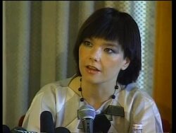 Moscow press conference for Icelandic pop diva Bjork News Clip
