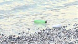 Rubbish on banks of River Thames News Clip