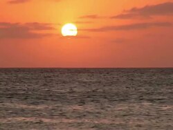 WS View of Sunset / Santa Maria, Sal, Cape Verde Stock Footage