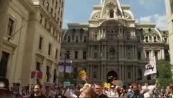 Thousands of Protesters Hit Philadelphia Streets Instructional Video