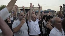 CLEAN : Protesters police clash in Yerevan over hostage crisis News Clip