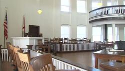Empty preserved courtroom in Monroeville, Alabama News Clip
