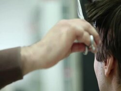 Salon Haircut Stock Footage