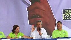 Lenin Moreno running for president, 2017. Stock Footage