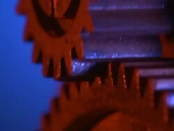 Close up of gears in motion Stock Footage