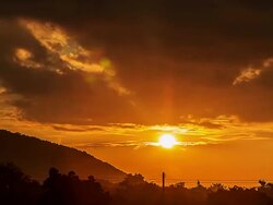 Sunset / Sunrise over the hill. Stock Footage