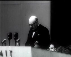 MR CHURCHILL'S BOSTON ORATION News Clip