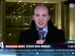 HD: Business Journalist On Location Stock Footage