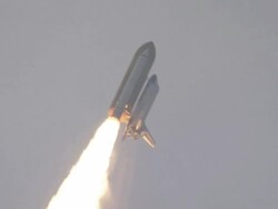 Space Shuttle Endeavour launches on mission STS-127 Stock Footage