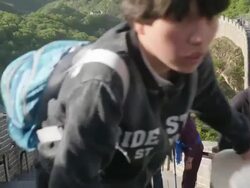 Domestic tourists take the rein of tour market in China Stock Footage