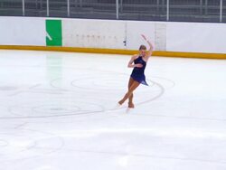 HD: Super Slo-Mo Shot of Young Women at Figure Skating Stock Footage