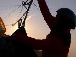 HD: Preparing Parachute Before Launching Stock Footage