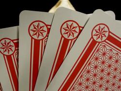 POKER PLAYER-EXCITED-ON BLACK-1080HD Stock Footage