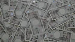 Japanese 10000 YEN.(Ichi-man Yen) Slow motion. Stock Footage