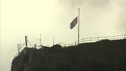 Union Jack flying on Gibraltar News Clip