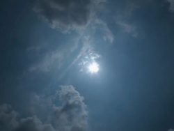 Low angle view of cumulus cloud Stock Footage