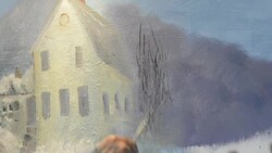 Painting in oils Stock Footage