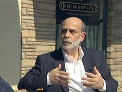 Federal Reserve Chairman Ben Bernanke says America's recession "probably" will end this year if the government succeeds in bolstering the banking system. News Clip