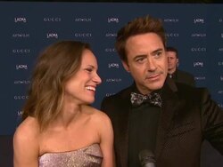 EVENT CAPSULE CLEAN - Leonardo DiCaprio, Martin Scorsese, Robert Downey Jr., Nicole Richie at LACMA Hosts 2013 Art+Film Gala Honoring David Hockney And Martin Scorsese Presented By Gucci Stock Footage