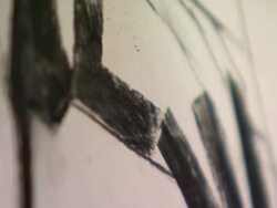 ECU Woman sketching with charcoal / Wimbledon, London, UK Stock Footage