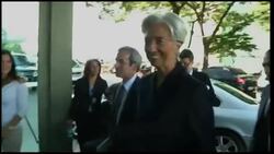 French finance minister Lagarde meets top economic officials Instructional Video