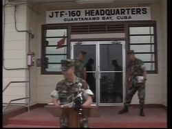 Comment on arrivals of new prisoners, camp X-Ray News Clip