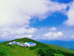 WS T/L View of Bohyeonsan Mountain and Observatory / Yeongcheon, Gyeongsangbuk-do, South Korea  Stock Footage
