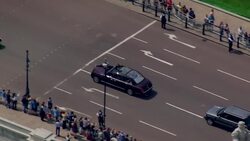 Queen leaves Buckingham Palace News Clip