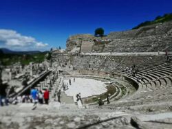 HD:The Great Theatre of Ephesus, **Time Lapse**, TURKEY Stock Footage