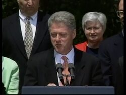 USA: WASHINGTON: PRESIDENT CLINTON TAX CUTS PRESS CONFERENCE News Clip