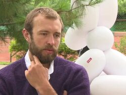 INTERVIEW - Benjamin Dilloway on filming on location at 'Bypass' Interviews - 71st Venice International Film Festival Stock Footage