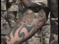 US Marines rush to tattoo parlors to beat a ban on extra large tattoos News Clip