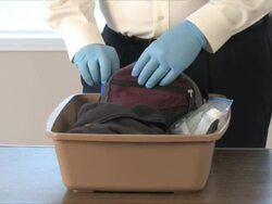 Airport Security Finds Knife in Carryon Stock Footage
