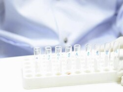 scientist testing in Blood Bank Stock Footage