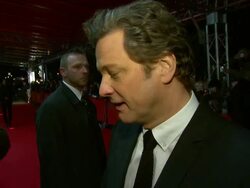 INTERVIEW: Colin Firth on how it feels winning all the awards, the secret of it all and their approach to the film at the The King's Speech Premiere: 61st Berlin International Film Festival at Berlin . (Footage by WireImage Video/GettyImages) Stock Footage