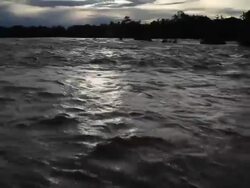 MS TU Shot of river and sky at sunset / Campo Novo do Parecis, Mato Grossso, Brazil Stock Footage