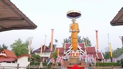 Luang Phor Kasem Kemagoh Statue, Lampang Province Stock Footage