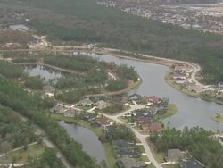 AERIAL WS View of Small town  / Florida, United States Stock Footage