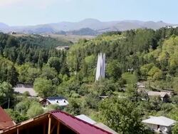 Dilijan, view of the city and the national forest Stock Footage