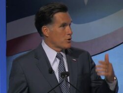 WS ZI ZO  Mitt Romney candidate of  Republican Party  speaking about recession and economic growth on stage at  Values Voters Summit Audio / Washington, DC, United States Stock Footage