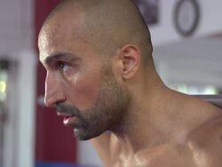 Man doing squats and CrossFit workout at the gym. - Slow Motion - 1920x1080 - filmed at 200 fps Stock Footage