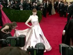 Guest at 'Charles James: Beyond Fashion' Costume Institute Gala - Arrivals Stock Footage